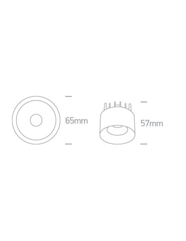 One Light LOARA fixed recessed 7W 3000K black 10107A/B/W. - product 2