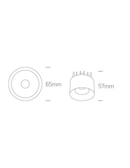 One Light LOARA wpust stały 7W 3000K czarny  10107A/B/W - produkt 2