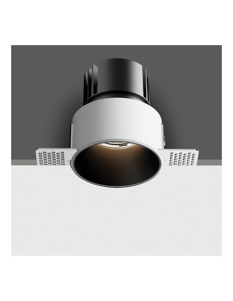 One Light MANNA wpust stały bezramkowy 6,5W 3000K-3500K-4000K czarny IP54 10107BT/B/V