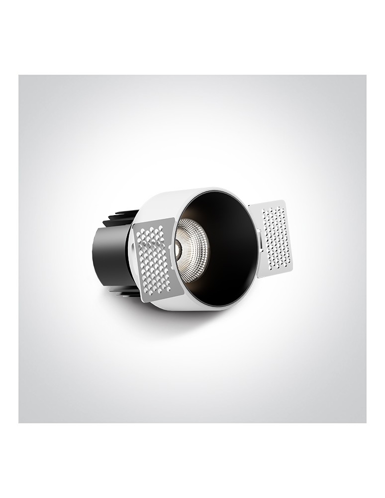 One Light MANNA wpust stały bezramkowy 6,5W 3000K-3500K-4000K czarny IP54 10107BT/B/V