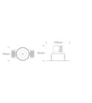 One Light MANNA wpust stały bezramkowy 6,5W 3000K-3500K-4000K czarny IP54 10107BT/B/V