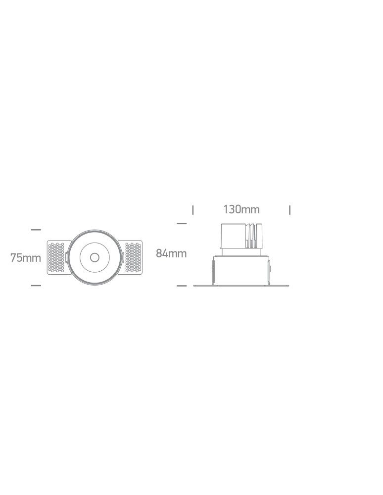 Frameless flush-mounted lamps - trimless - One Light MANNA frameless fixed recessed 6.5W 3000K-3500K-4000K black IP54 10107BT/B/V - product kolory-swiatla.pl 3