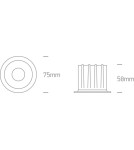 One Light MARLA wpust stały 7W 3000K biały  10107Z/W/W