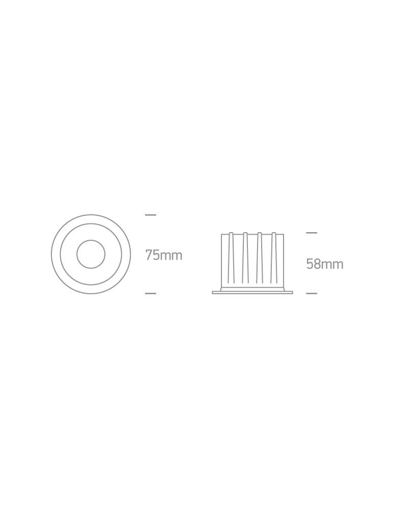 LED flush-mounted lamps - One Light MARLA fixed recessed 7W 3000K white 10107Z/W/W - product kolory-swiatla.pl 5