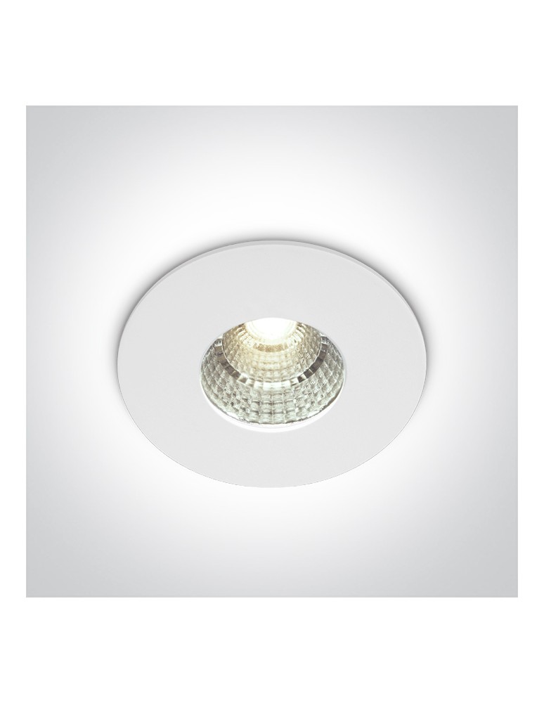 One Light MILOT wpust stały 7W 3000K biały IP54 10107M/W/W