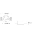 One Light MIRA TR wpust stały bezramkowy 12W 3000K biały  10112XTR/W/W
