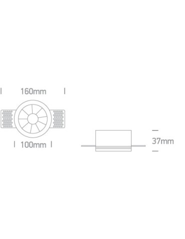 One Light MIRA TR wpust stały bezramkowy 12W 3000K biały  10112XTR/W/W - produkt 2