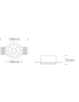 One Light MIRA TR wpust stały bezramkowy 12W 3000K biały  10112XTR/W/W - produkt 2