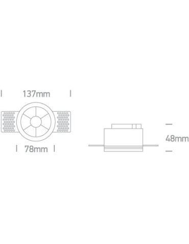 One Light MIRA TR wpust stały bezramkowy 6W 3000K biały  10106XTR/W/W - produkt 2