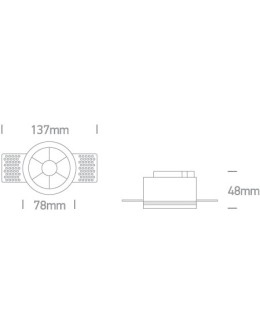 One Light MIRA TR wpust stały bezramkowy 6W 3000K biały  10106XTR/W/W - produkt 2