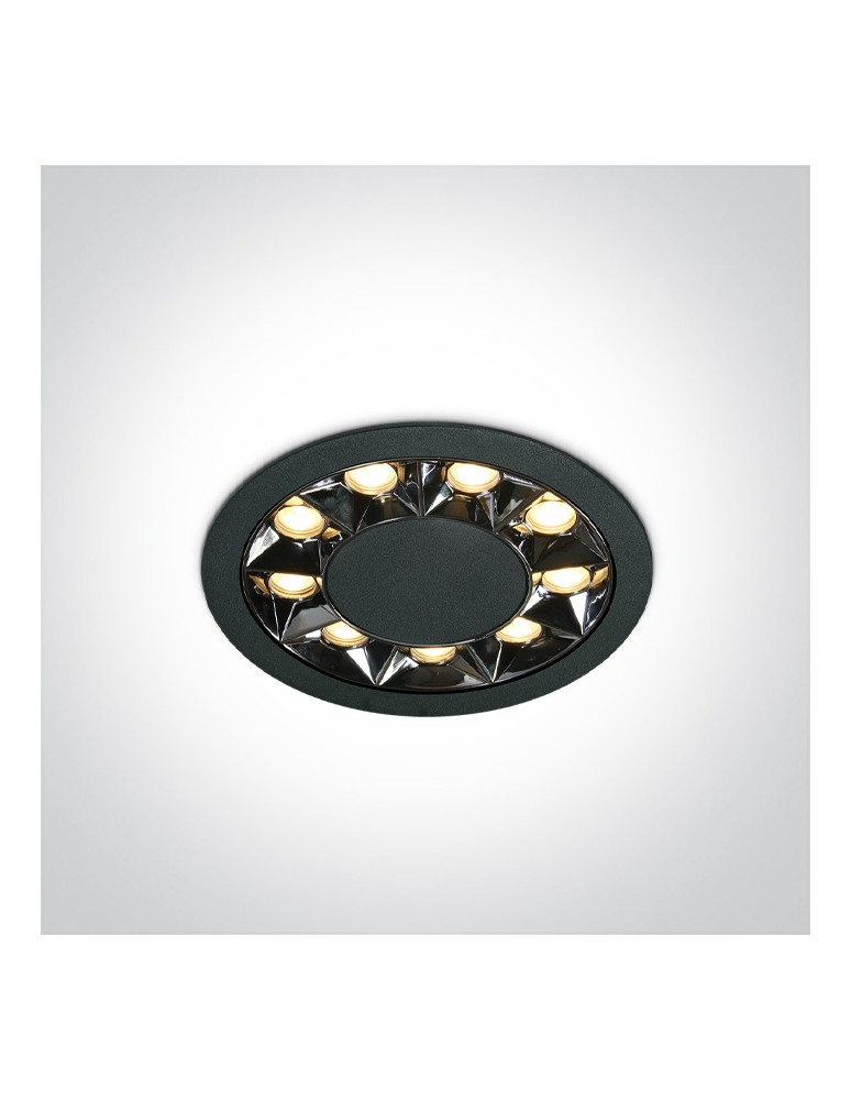 LED flush-mounted lamps - One Light MIRA fixed recessed 12W 3000K black 10112X/B/W - product kolory-swiatla.pl 1