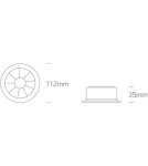 LED flush-mounted lamps - One Light MIRA fixed recessed 12W 3000K black 10112X/B/W - product 2