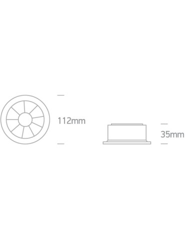 One Light MIRA fixed recessed 12W 3000K black 10112X/B/W - product 2