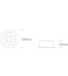 One Light MIRA wpust stały 20W 3000K czarny  10120X/B/W