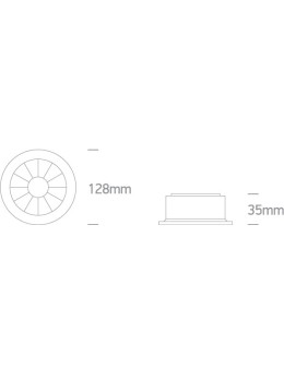 One Light MIRA wpust stały 20W 3000K czarny 10120X/B/W - produkt 2