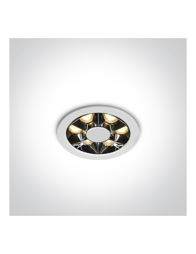 One Light MIRA wpust stały 6W 3000K biały  10106X/W/W