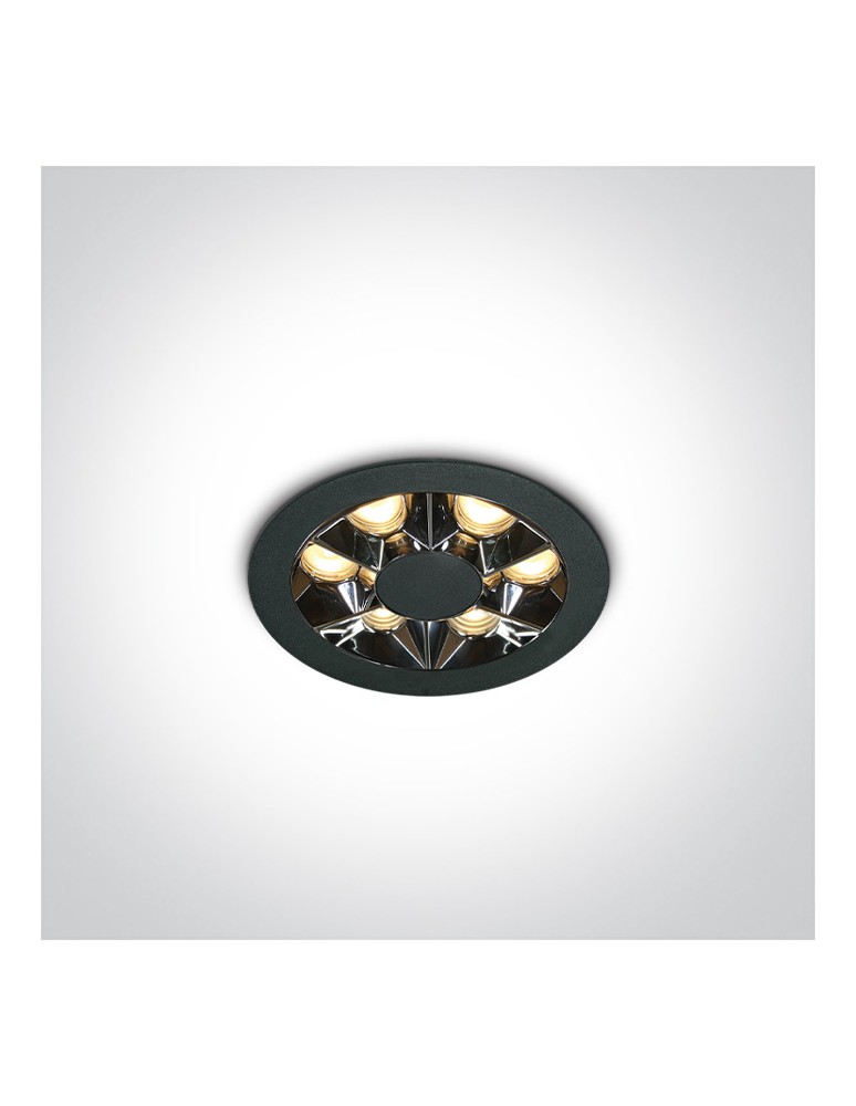 One Light MIRA wpust stały 6W 3000K czarny  10106X/B/W