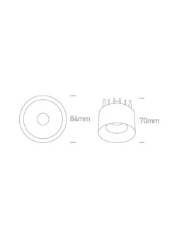 One Light MOZA fixed recessed 12W 3000K white 10112A/W/W - product 2