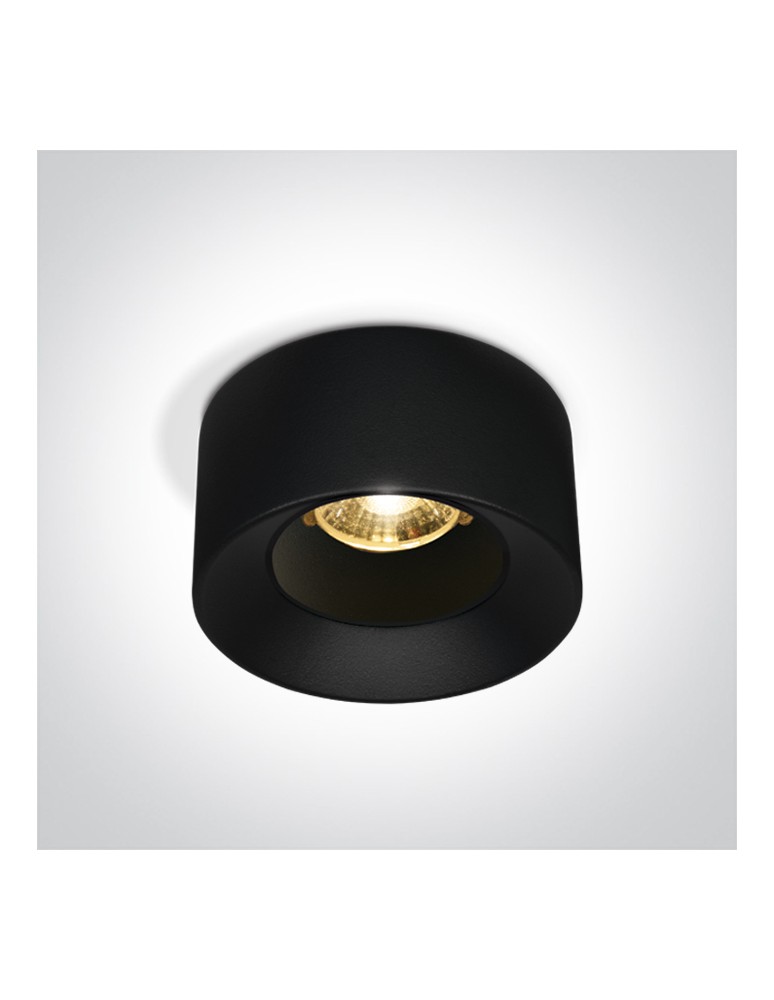 LED flush-mounted lamps - One Light MOZA fixed recessed 12W 3000K black 10112A/B/W - product kolory-swiatla.pl 1