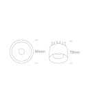 LED flush-mounted lamps - One Light MOZA fixed recessed 12W 3000K black 10112A/B/W - product 2