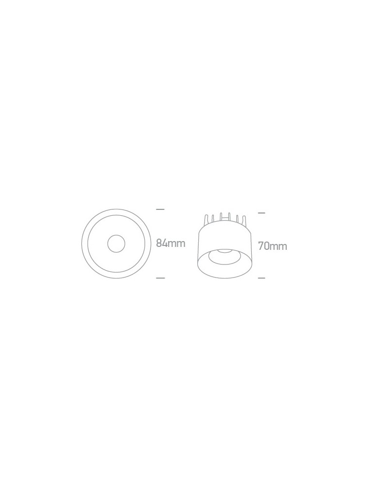 LED flush-mounted lamps - One Light MOZA fixed recessed 12W 3000K black 10112A/B/W - product kolory-swiatla.pl 2