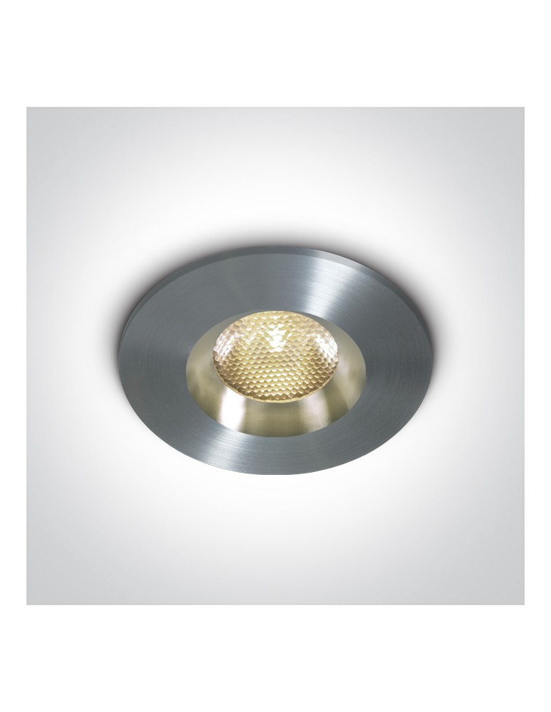 One Light NUBI wpust stały 3W 3000K aluminium IP65 10103M/AL/W