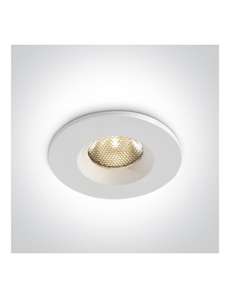 One Light NUBI wpust stały 3W 3000K biały IP65 10103M/W/W