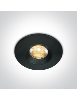 One Light NUBI wpust stały 3W 3000K czarny IP65 10103M/B/W