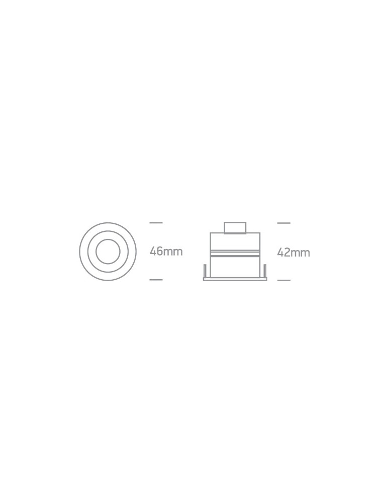 Flush-mounted hermetic lamps - One Light NUBI fixed recessed 3W 3000K black IP65 10103M/B/W - product kolory-swiatla.pl 3