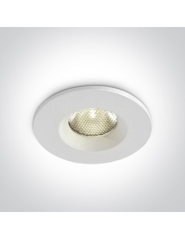 One Light NUBI wpust stały 3W 4000K biały IP65 10103M/W/C