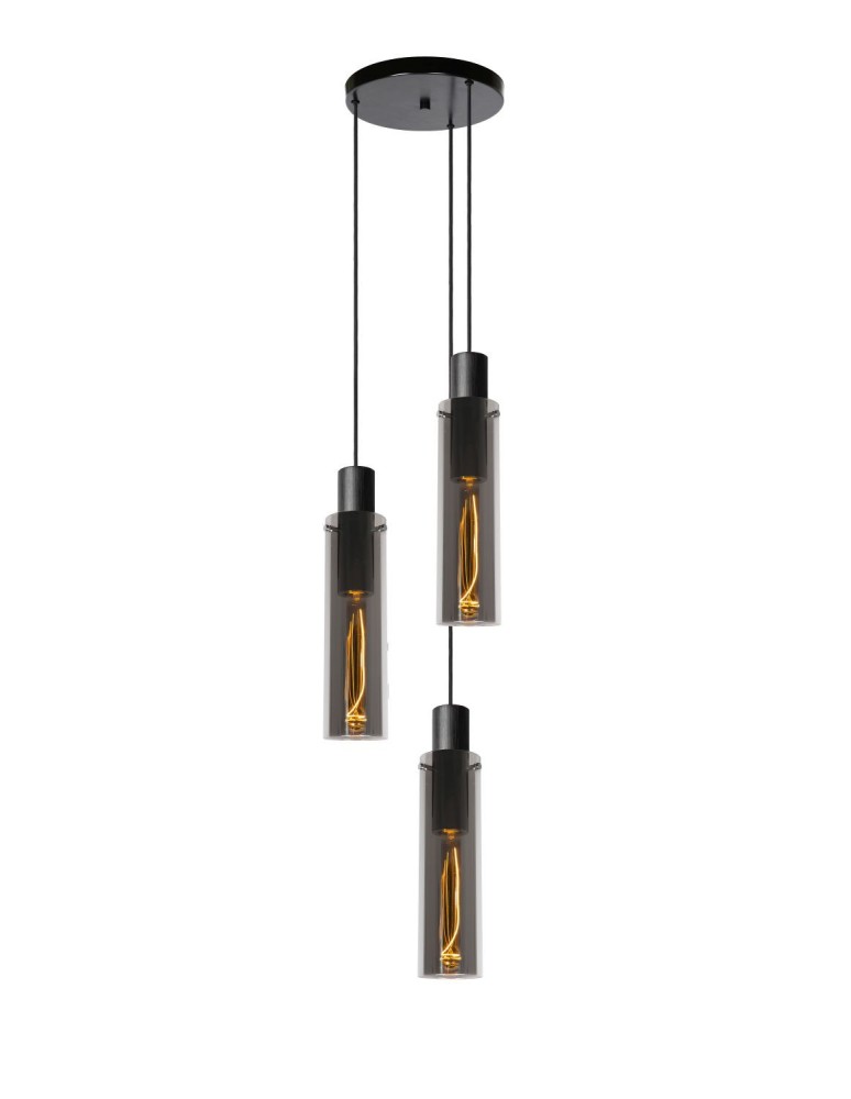 Lucide ORLANDO Pendant 3xE27 grey 74404/13/65