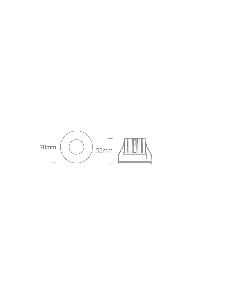 LED flush-mounted lamps - One Light OMIA fixed recessed 7W 3000K-4000K-5000K white 10107RA/W/V - product kolory-swiatla.pl 3