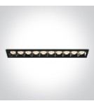 LED flush-mounted lamps - One Light RIBES fixed recessed 40W 3000K black 50006B/B/W. - product 1