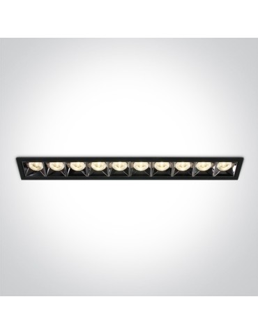 One Light RIBES wpust stały 40W 3000K czarny  50006B/B/W