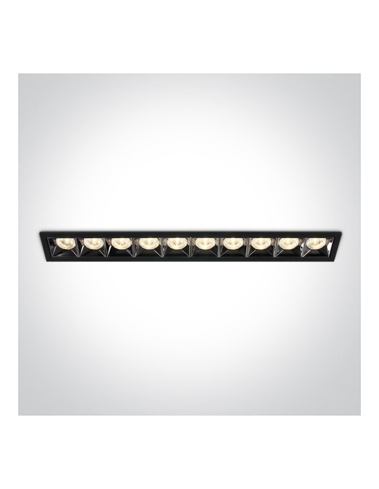 LED flush-mounted lamps - One Light RIBES fixed recessed 40W 3000K black 50006B/B/W. - product kolory-swiatla.pl 1