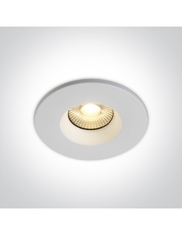 One Light SALINA wpust stały 7W 2700K-3000K-4000K Triac biały IP65 10107DFV/W/V