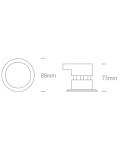 One Light SALINA wpust stały 7W 2700K-3000K-4000K Triac biały IP65 10107DFV/W/V