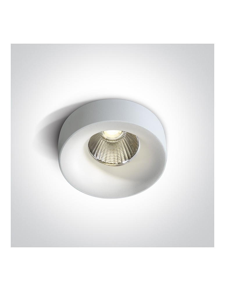 One Light SIDIRO wpust stały 12W 3000K biały IP65 10112R/W/W