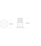 Flush-mounted hermetic lamps - One Light SIDIRO fixed recessed 12W 3000K white IP65 10112R/W/W - product 4