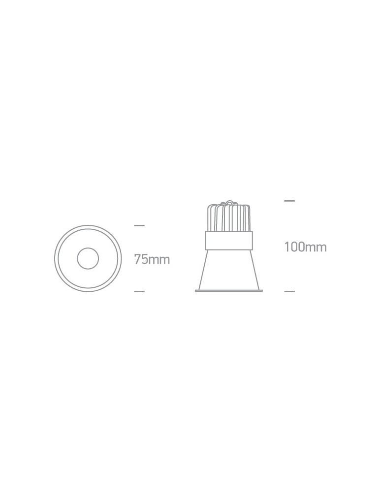 LED flush-mounted lamps - One Light SIMU 10W fixed recessed 3000K-3500K-4000K black 10110FD/B/V. - product kolory-swiatla.pl 2