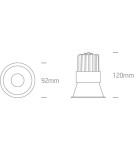 One Light SIMU wpust stały 15W 3000K-3500K-4000K biały  10115FD/W/V