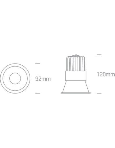 One Light SIMU 15W fixed recessed 3000K-3500K-4000K white 10115FD/W/V. - product 2