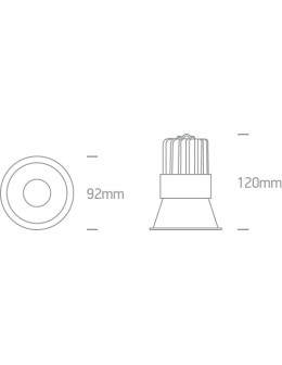 One Light SIMU wpust stały 15W 3000K-3500K-4000K biały 10115FD/W/V - produkt 2