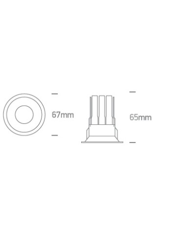 One Light TIMI wpust stały 6,5W 3000K-3500K-4000K czarny IP65 10107WP/B/V - produkt 2