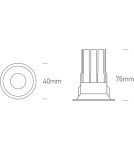 LED flush-mounted lamps - One Light TODA fixed recessed 6W 3000K black 10106L/B/W - product 2