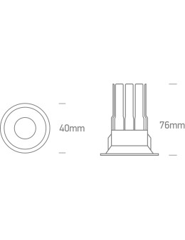 One Light TODA fixed recessed 6W 3000K black 10106L/B/W - product 2