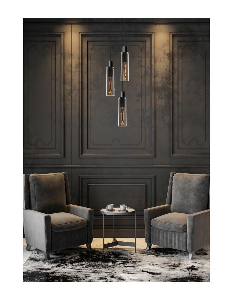 Lucide ORLANDO Pendant 3xE27 grey 74404/13/65