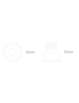 One Light EMEK wpust regulowany 3W 3000K biały  11103K/W/W - produkt 2