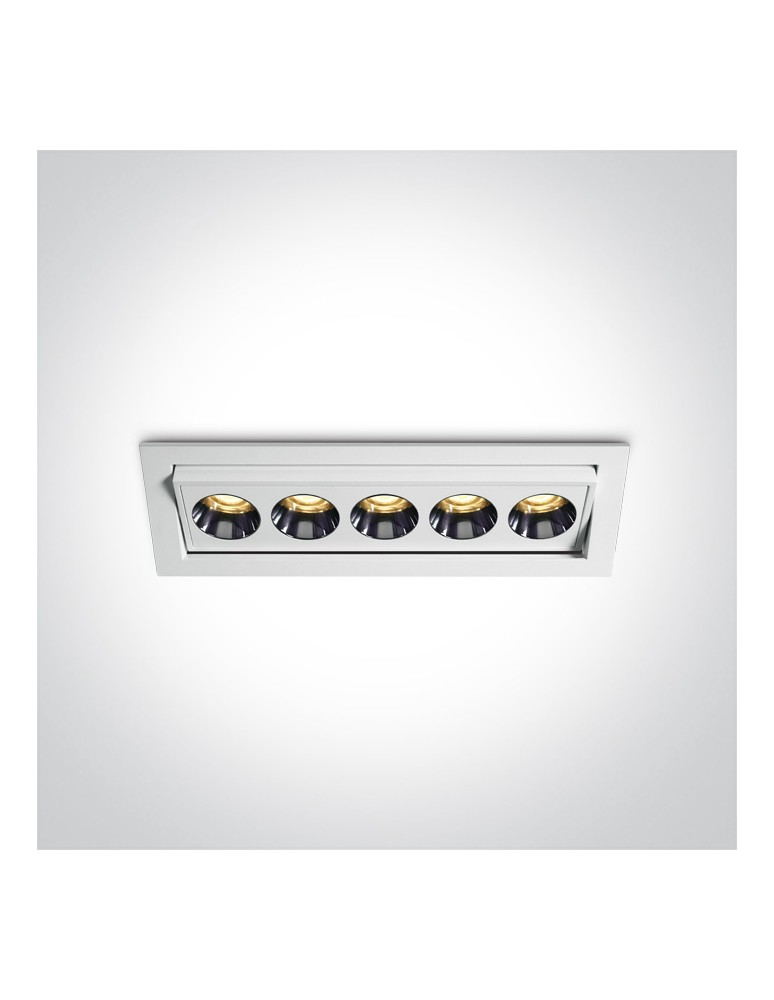 LED flush-mounted lamps - One Light FERO 5R adjustable recessed 12W 3000K white 51012H/W/W. - product kolory-swiatla.pl 1