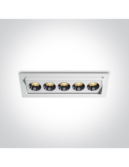 One Light FERO 5R adjustable recessed 12W 3000K white 51012H/W/W.